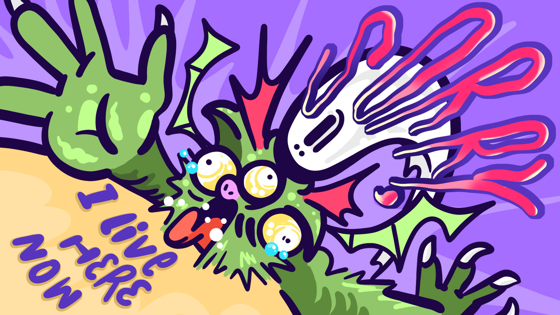 Sorry, I live here now Logo